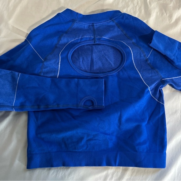 SHEIN Women’s athletic set Seamless Crop Top Blue Long with pants size large - Picture 4 of 4